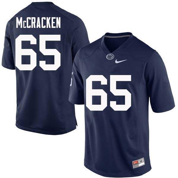 Men #65 Crae McCracken Penn State Nittany Lions College Football Jerseys Sale-Navy